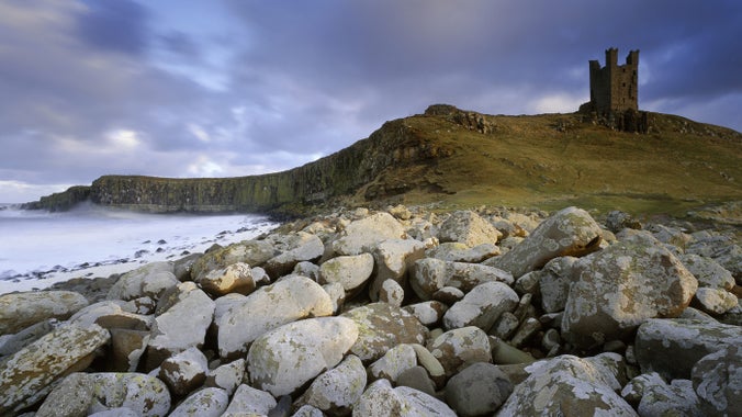 View of Dunstanburgh Castle from the north west